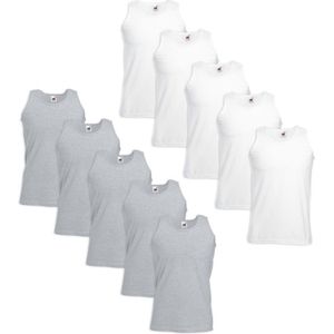 Fruit of the Loom T-shirt Kinderen maat 104 (3-4) 100% katoen 5 stuks (Grijs)