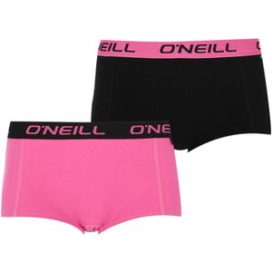 O'Neill dames boxershorts 2-pack - pink black - maat L