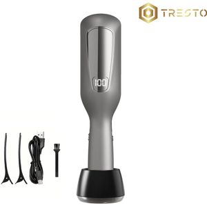 TRESTO - Professionele Split End Trimmer – Verwijdert Gespleten Haarpunten – Inclusief Accessoires – Split Ender – Zilver