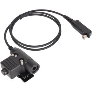 Radio Headset Adapter Klein Formaat 90cm Kabel Snelle Transmissie PTT Adapter Veilig met Metalen Clip voor Stp8000 Stp8030 Radio - Hoogwaardige Geluidskwaliteit - Betrouwbare Communicatie .