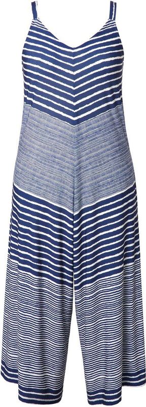 Angel of Style Angel of Style - Dames - Jumpsuit A-lijn strepen - Donkerblauw - Maat 50