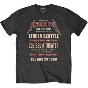Metallica - Seattle '89 Heren T-shirt - Eco - L - Zwart