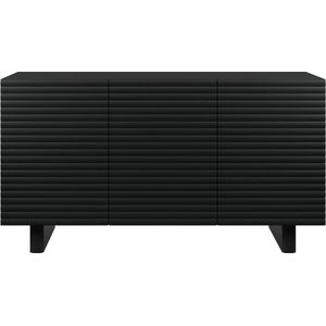 Vente-unique Buffetkast met 3 deurtjes van mdf - Zwart - LUDIMA