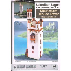 bouwplaat van een kasteel toren, (muistoren) in Bingen am Rhein, schaal 1:87