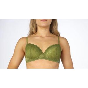 Dream Avenue - Central Park Padded Lace BH Pesto - maat 90F - Groen