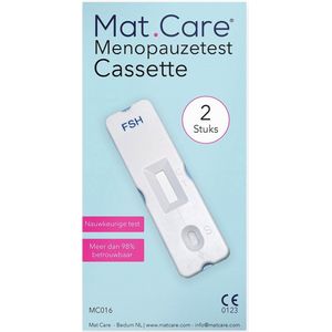 Mat Care Menopauzetest Cassette - FSH test - vruchtbaarheidstest vrouw - 2 stuks