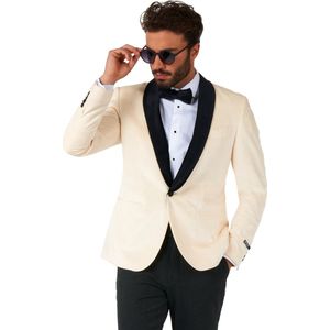 OppoSuits Deluxe Dinner Jacket - Ivory Champagne - Heren Blazer - Kerst, Bruiloften en Meer - White - Maat: EU 46