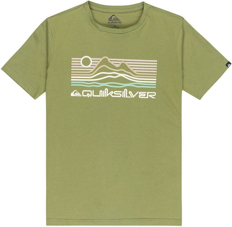 Quiksilver - Ev Light Waves - T-shirt - Groen - Korte Mouwen - Jongens 8-16