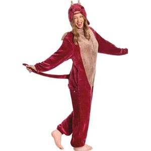 Dieren Onesie voor Volwassenen - Zachte Fleece Jumpsuit Pyjama Unisex voor Vrouwen en Mannen - Perfect voor Carnaval, Kerst en Halloween