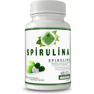 Spirulina Extract Capsule - 60 Capsules - Ideaal Voor Atleten - Eiwitrijk, Tot 94 Micro- en Macromineralen, Omega-3,6,9-vetzuren, Meer dan 2000 Enzymen - 1 CAPSULE 1000 MG EXTRACT - Geen Toevoegingen - 60.000 mg Kruidenextract - Beste Kwaliteit