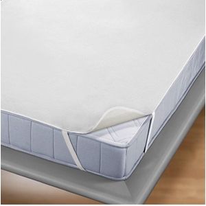 Princessmatras Beschermer Waterdicht -Molton -flanel-100% katoen -Plateau Model -160x220 cm Wit