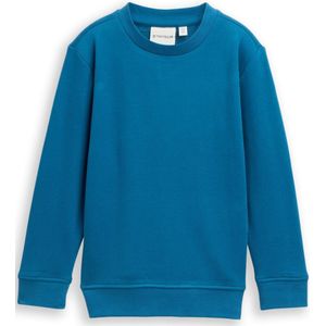 TOM TAILOR - Sweatshirt - Blauw - Effen - Lange Mouw