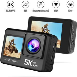 5K Actiecamera 4K 60FPS met 2,0 Inch Touchscreen, Wi-Fi, 170° Groothoek, 30M Waterdicht - Sportcamera voor Helm, Video-opnames, Outdoor Camera, Actie Fotocamera