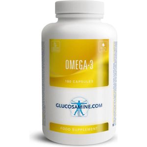 Glucosamine.com - Omega-3 - zeer voordelige grootverpakking - 180 caps