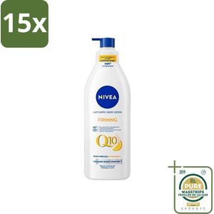 15 x Nivea - Q10 - Verstevigende Bodylotion met Pomp - Vitamine C - 48 uur Hydratatie - Voor Normale Huid - 400 ml - Grootverpakking - Q10 Bodylotion - Verstevigende Bodylotion - Hydratatie Huid - Huidverzorging - Bodylotion Pomp