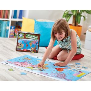 Orchard Toys - World Map Puzzle & Poster - Wereld kaart puzzel - 150 stukjes - vanaf 5 jaar