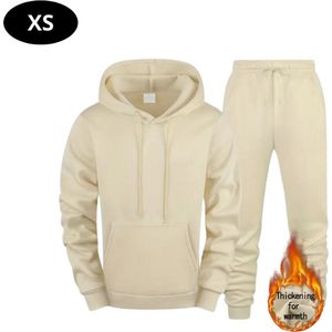 Nivard Joggingpak Heren - Huispak - Volwassenen - Trainingspak - Comfortabel - Jogging Pak - Joggingsbroek - Khaki - XS