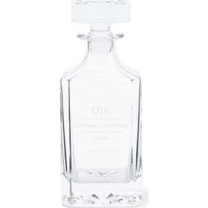 Riviera Maison Olie fles, Azijnfles, Drankfles model - Amailloux Oil Bottle 730 ml - Transparant - Glas