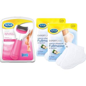 Scholl Velvet Smooth Elektronische pedi Diamond Voetvijl + 2 x Paar HYDRATERENDE PEDIMASK MACADAMIA OLIE-Eeltsokken-Huidverzorging-Eelt verwijderaar-Scholl-Voetvijl-Eelt Sokken-Scholl Velvet Smooth.