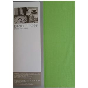 Brighton Hoeslaken - 100% Katoen Perkal - Eenpersoons - 90x220 cm - Lime