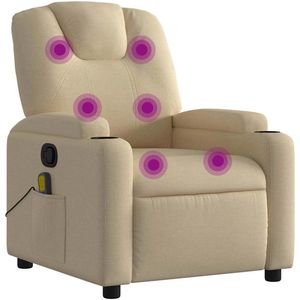 vidaXL - Massagestoel - Crème - Stof