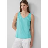 s.Oliver - Top - Turquoise - Mouwloos - V-hals