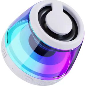 SX-M2 Bluetooth Mini Speaker – Magnetische Telefoonhouder – RGB Lichtshow – Compact & Draagbaar – Tot 5 Uur Speeltijd – IPX4 Spatwaterdicht