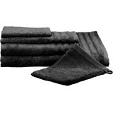 Kleine Wolke - Royal - Handdoek - Zwart - 100% Katoen, Wasbaar op 60 °C, Afmeting 50 x 100 cm