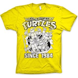 Teenage Mutant Ninja Turtles TMNT Distressed Since 1984 T-Shirt Yellow-S