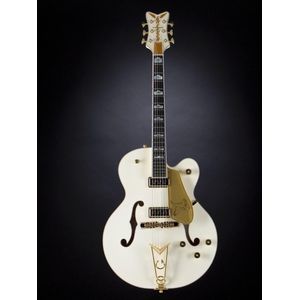 Gretsch G6136-55 Vintage Select Edition 1955 White Falcon Vintage White Lacquer - Semi-akoestische Custom gitaar