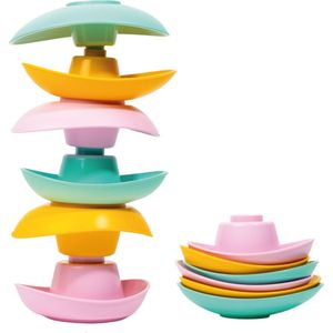 Le Jouet Simple - Stapeltoren - Stapelbekers - Baby Speelgoed - Kinder Cadeau - Badspeelgoed - 100% gerecyleerd Plastic