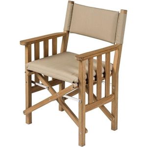 Regisseursstoel II Teak Premium met Forza Beige kussenset (Geolied)