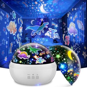 Dino nachtlamp projector voor kinderen – Sterrenhemel en dino verlichting – Cadeau voor jongens 2-8 jaar