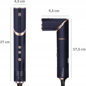 Professionele Föhn - 1000W - 3 Standen met Styling Accessoires