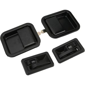 Links en rechts aluminium 4 stuks buitenkant roestvrij staal binnendeurgrepen vervanging voor TJ 1997-2004 Voor Auto