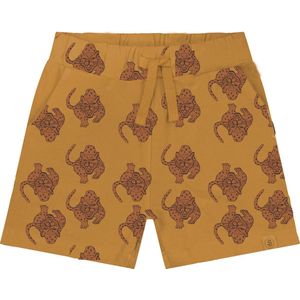 Smitten organic unisex shorts in Sea annemone Geel met Magische luipaard all-over print