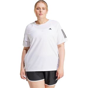 adidas Performance Own The Run T-Shirt (Plus Size) - Dames - Wit- 1X