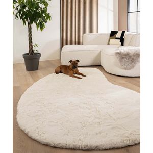 Fluffy vloerkleed organisch - Comfy Plus crème 80x122 cm