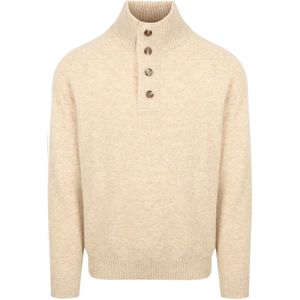 Steppin' Out Mocker Trui Lamswol Ecru - Maat M - Heren