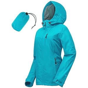 Waterdichte Regenjas voor Dames - Ademend, Lichte Herfst Outdoorjas met Capuchon - Ideaal voor Wandelen, Reizen en Fietsen