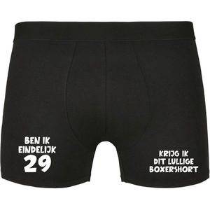 Ben ik eindelijk 29, krijg ik dit lullige boxershort Heren Boxershort - verjaardag - jarig - 29e verjaardag - feest - onderbroek - grappig