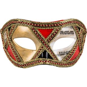 Boland - Oogmasker Venice scacchi Multi - Volwassenen - Showgirl - Glamour - Carnaval accessoire - Venetiaans masker