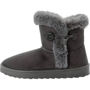 esmara® Dameslaarzen in suèdelook Pantoffels Dames - Sloffen - Dames Laarzen - Anti-slip - Memory Foam Voetbed - Dark Grey - Donker Grijs- Maat 40