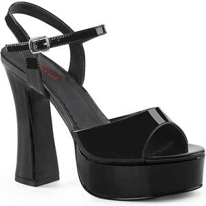 Pleaser - DOLLY-09 Sandaal met enkelband - US 11 - 41 Shoes - Zwart