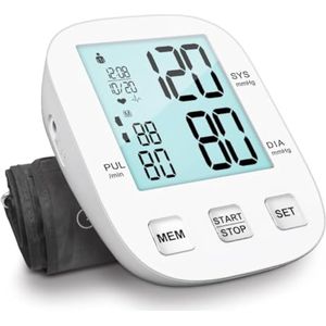 Selbro®, Bloeddrukmeters met manchet van 22-42 cm/9-16,53 inch, Bloeddrukmeter met grote manchet, Bloeddrukmeter voor bovenarm, Bloeddrukmeter voor volwassenen en ouderen, hartslagmeting en hypertensiecontrole