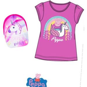 Peppa Pig shirt - eenhoorn  - roze - maat 116 (6 jaar)