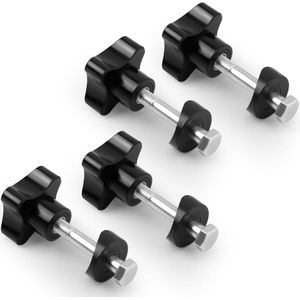 Universele Vervangingsknoppen voor Rollators - 4 Sets Inclusief Schroeven en Sluitringen