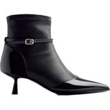 Gioseppo - Caspian - Enkellaarsjes - Met Lage Kittenhak - Zwart