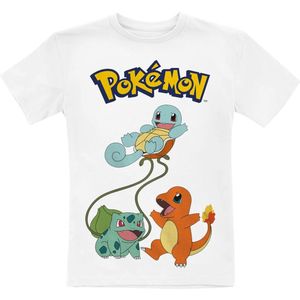 Pokémon - Original Trio - T-shirt - Wit - 100% Katoen