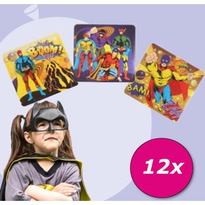 Tuf-Tuf Uitdeelcadeaus 12 STUKS Superhelden mini Puzzel van 25 stukjes- Traktatie Uitdeelcadeautjes voor kinderen - Klein Speelgoed